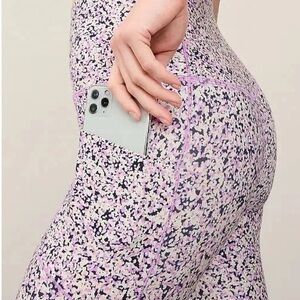 Athleta Purple and Black Cropped Pants